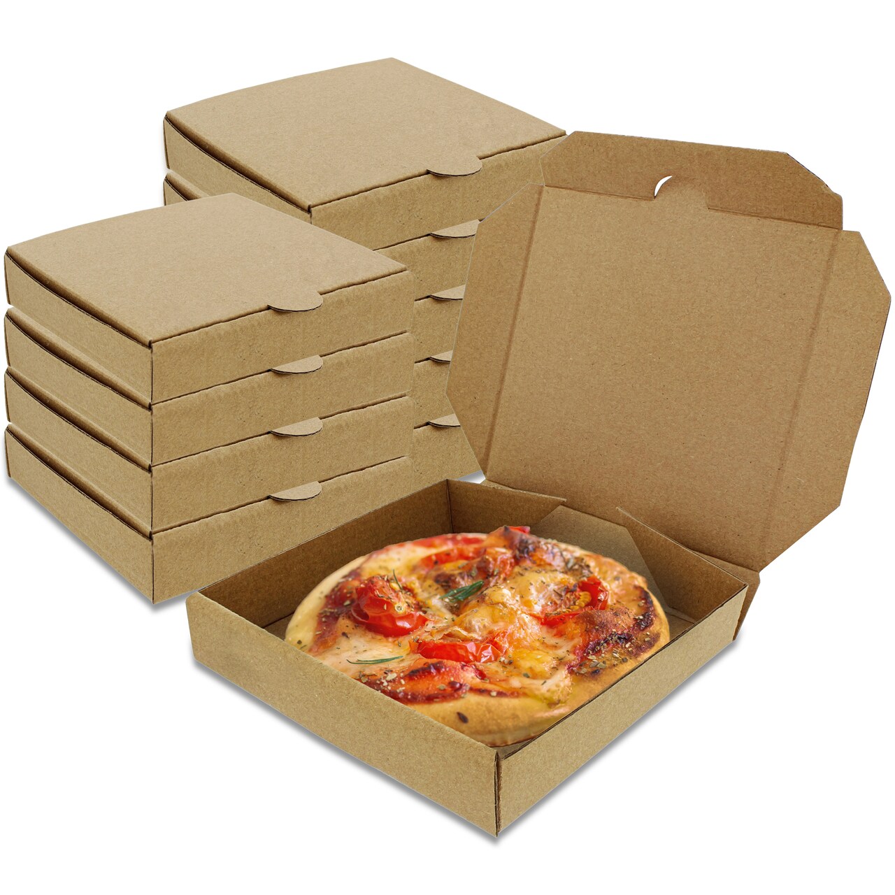 Spec101 Empty 5 Inch Mini Pizza Boxes Party Favor Cookie Cardboard Box 10-Pack